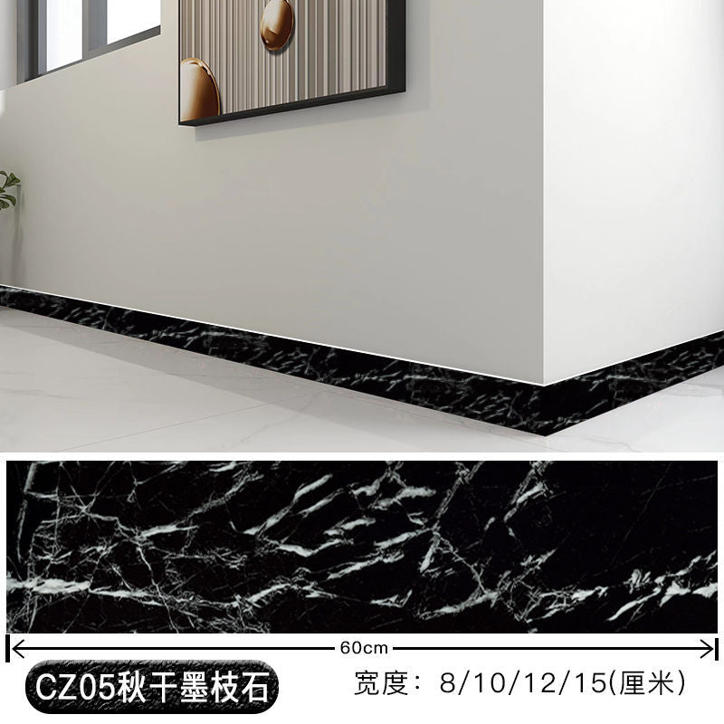 批发踢脚线自粘pvc地脚线贴纸护边墙角墙贴瓷砖贴墙围楼梯贴加厚