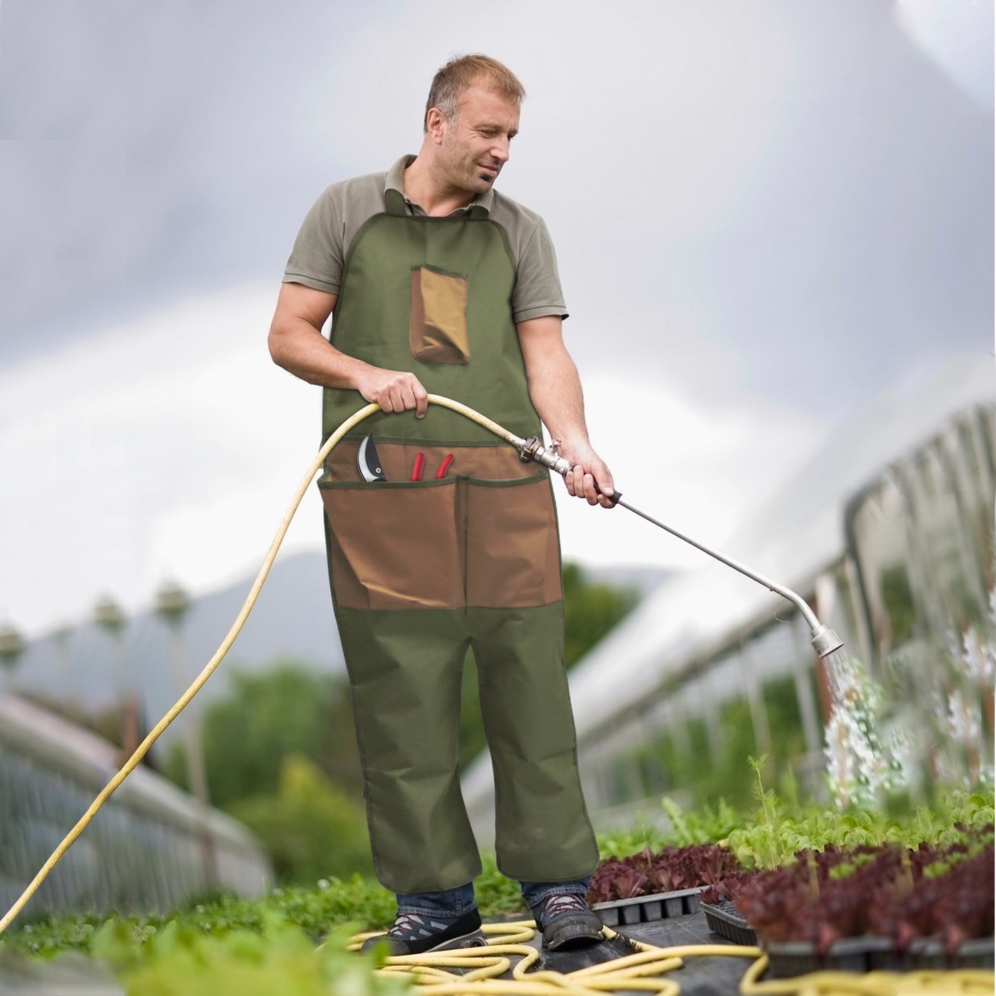 Multi-Pocket Gardening Leg Apron