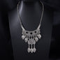 Vintage Ethnic Portrait Coin Tassel Necklace