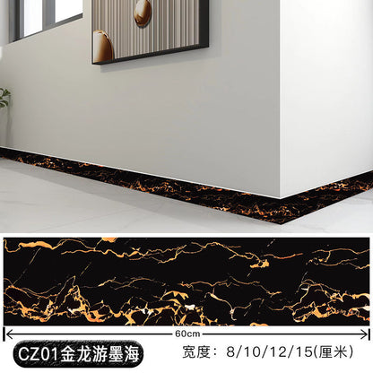 批发踢脚线自粘pvc地脚线贴纸护边墙角墙贴瓷砖贴墙围楼梯贴加厚